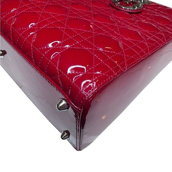 Dior Large Patent Leather Lady Dior - Picture 12 of 13